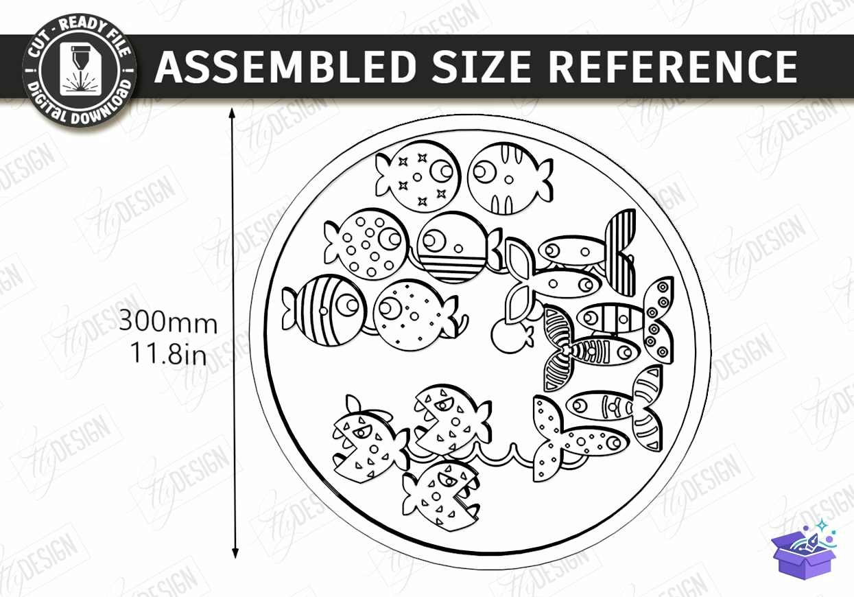 Magnetic Fishing Game Lazer Kesim - Tasarım Çizim Dosyası (SVG, DXF, EPS, PNG) önizleme 5