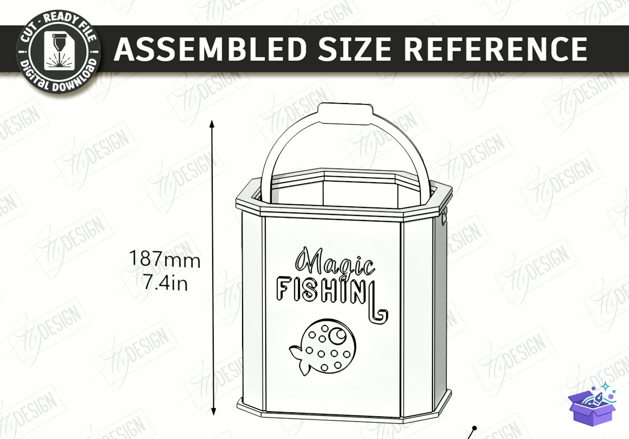 Magnetic Fishing Game Lazer Kesim - Tasarım Çizim Dosyası (SVG, DXF, EPS, PNG) önizleme 6