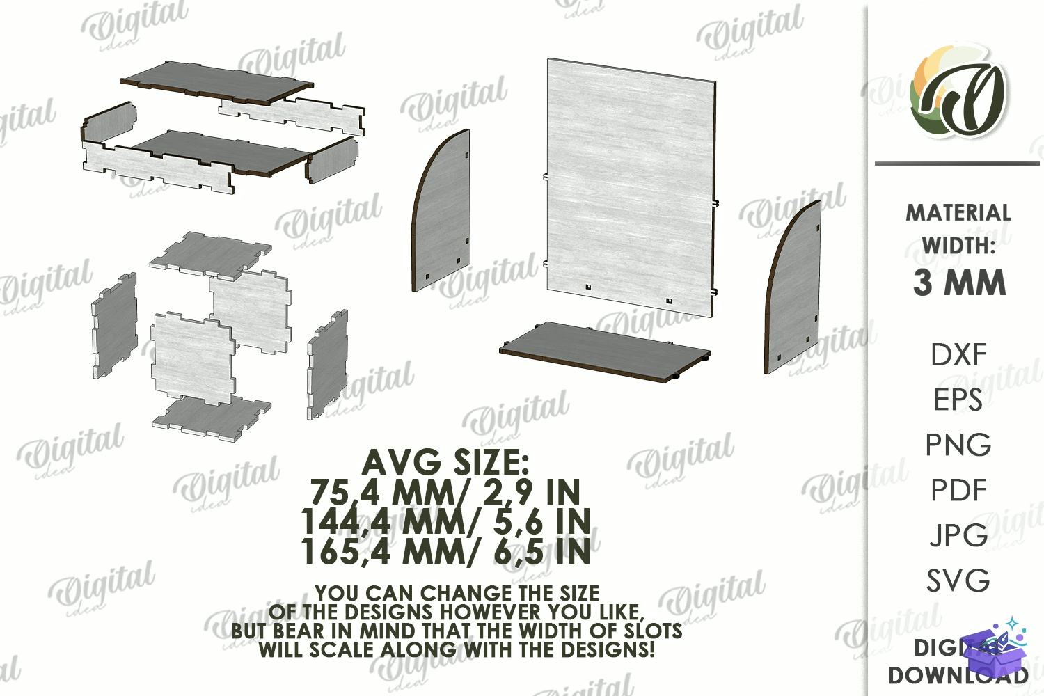 Yılbaşı Countdown Calendars - Tasarım Çizim Dosyası (SVG, DXF, EPS, PNG) önizleme 2