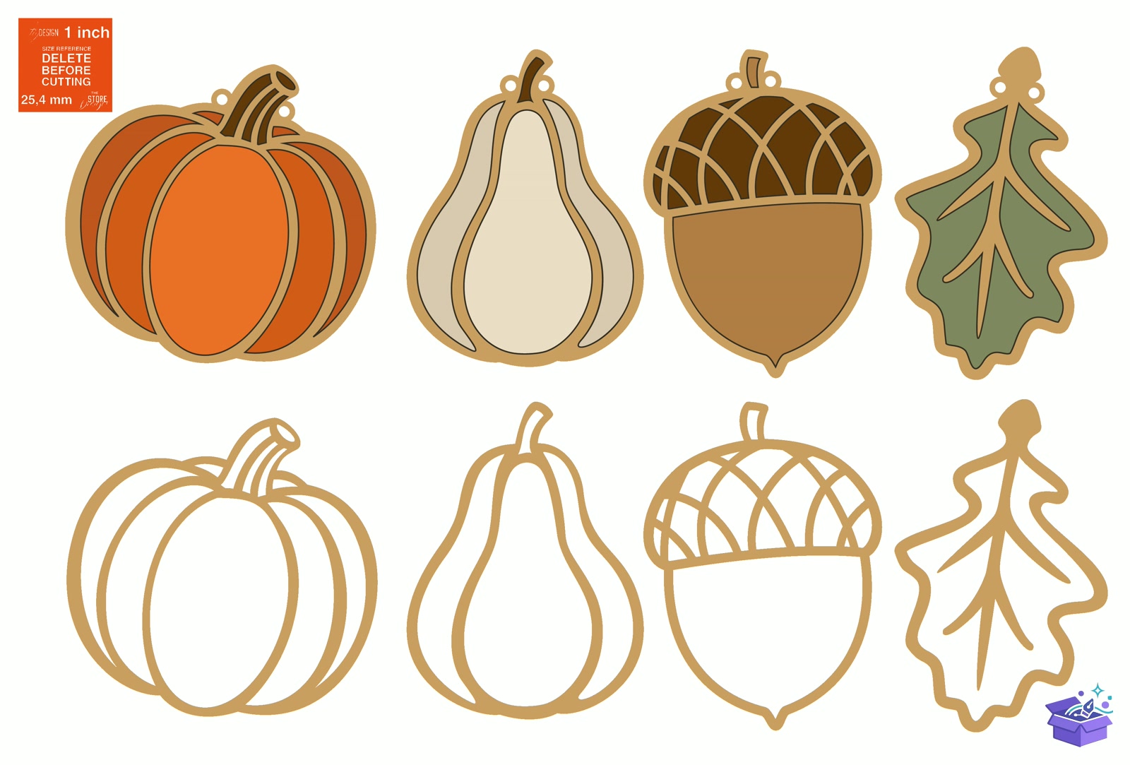 Fall Garland Lazer Kesim Autumn Tabela Levha - Tasarım Çizim Dosyası (SVG, DXF, EPS, PNG) - Lazer Kesim Dosyaları İndir (STL, 3MF, DXF)