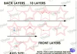 Katmanlı Yılbaşı Yıldızları (10 Tasarım) - Lazer Kesim ve Çizim Dosyası (SVG, DXF, EPS, PDF, PNG) - detaylı önizleme 5