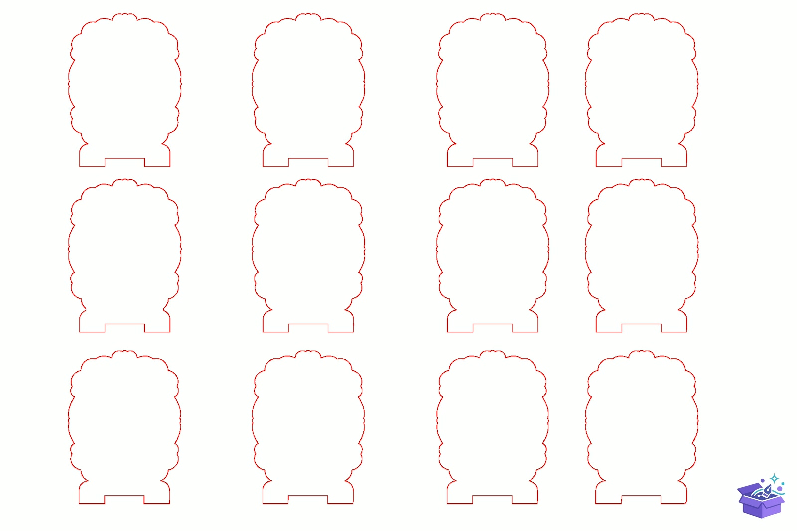Cadılar Bayramı Tabletop Stand SVG - Tasarım Çizim Dosyası (SVG, DXF, EPS, PNG) önizleme 2