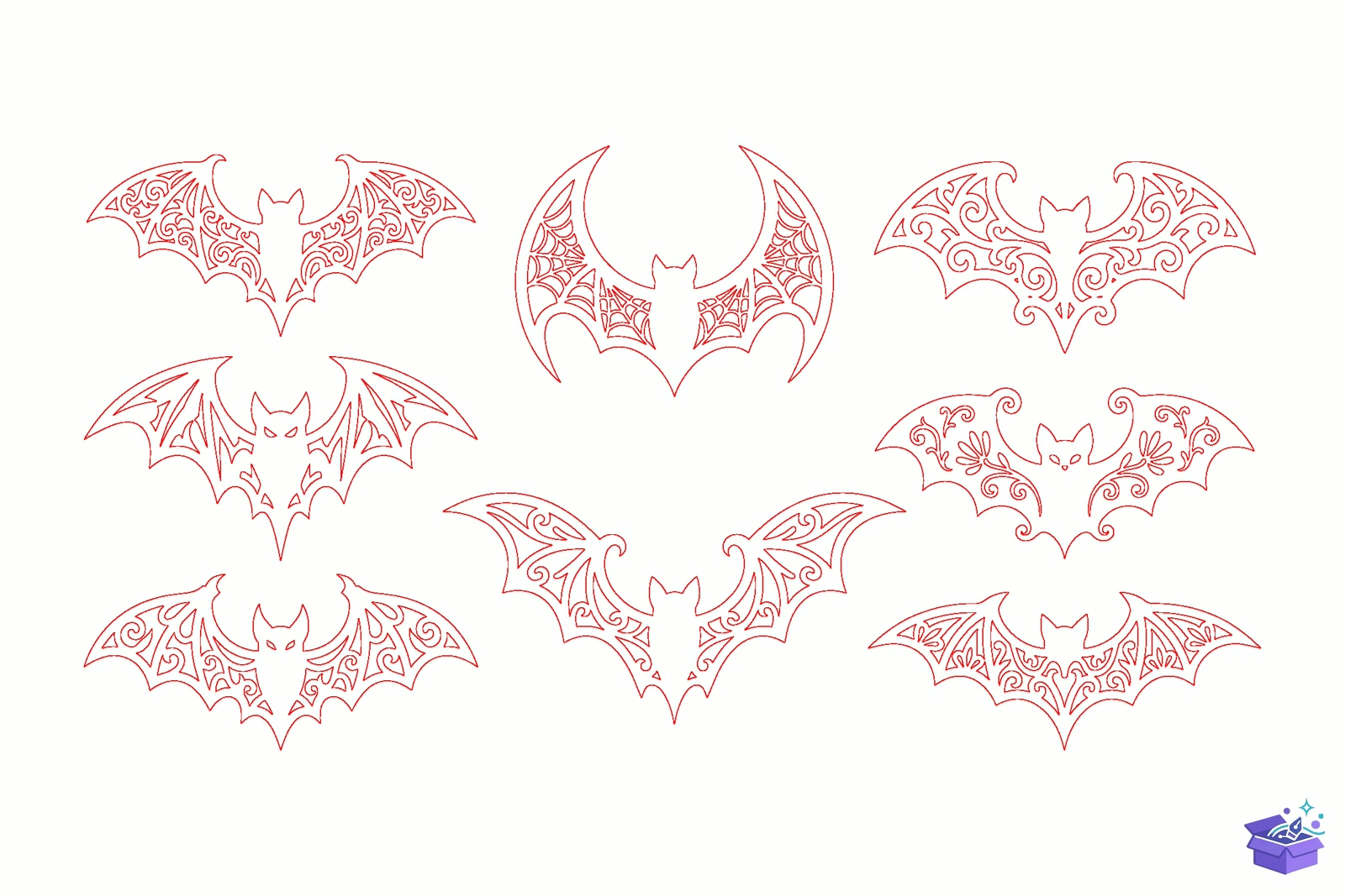 Cadılar Bayramı Bat Lazer Kesim SVG - Tasarım Çizim Dosyası (SVG, DXF, EPS, PNG) - Lazer Kesim Dosyaları İndir (DXF, SVG, EPS)