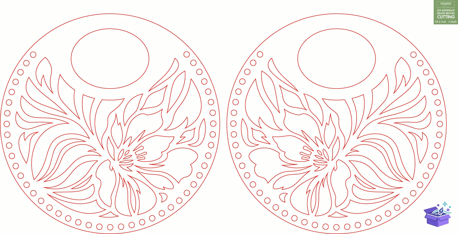 Ahşap Bag Bases Lazer Kesim - Tasarım Çizim Dosyası (SVG, DXF, EPS, PNG) önizleme 2