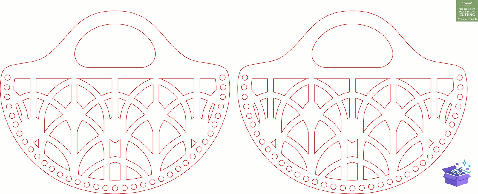 Ahşap Bag Bases Lazer Kesim - Tasarım Çizim Dosyası (SVG, DXF, EPS, PNG) önizleme 3