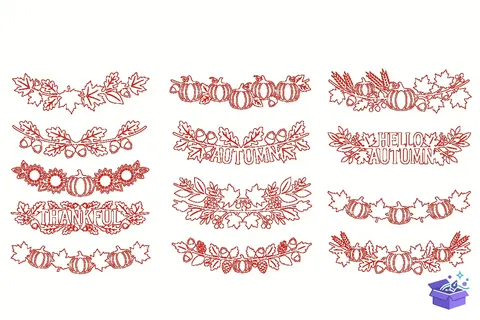 Sonbahar Çelengi - Lazer Kesim ve Çizim Dosyası (SVG, DXF, EPS, AI, PDF, PNG) - Lazer Kesim Dosyaları İndir (DXF, SVG, AI)