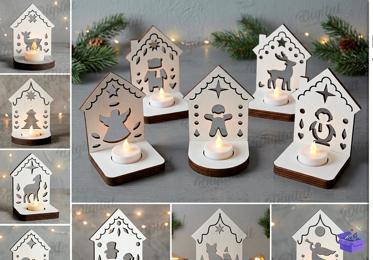 Nativity Yılbaşı Ağaç Süsü SVG - Tasarım Çizim Dosyası (SVG, DXF, EPS, PNG) önizleme 5
