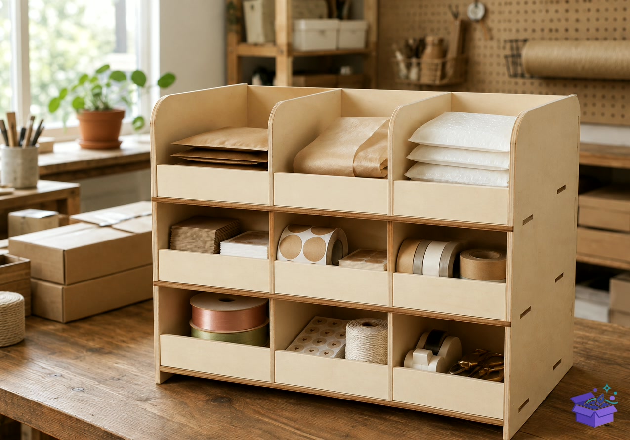 Packaging Station Organizer SVG - Tasarım Çizim Dosyası (SVG, DXF, EPS, PNG) önizleme 3