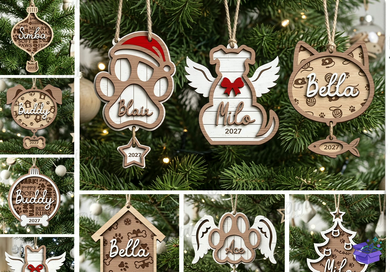 Personalized Xmas Alphabet Süs SVG - Tasarım Çizim Dosyası (SVG, DXF, EPS, PNG) önizleme 5