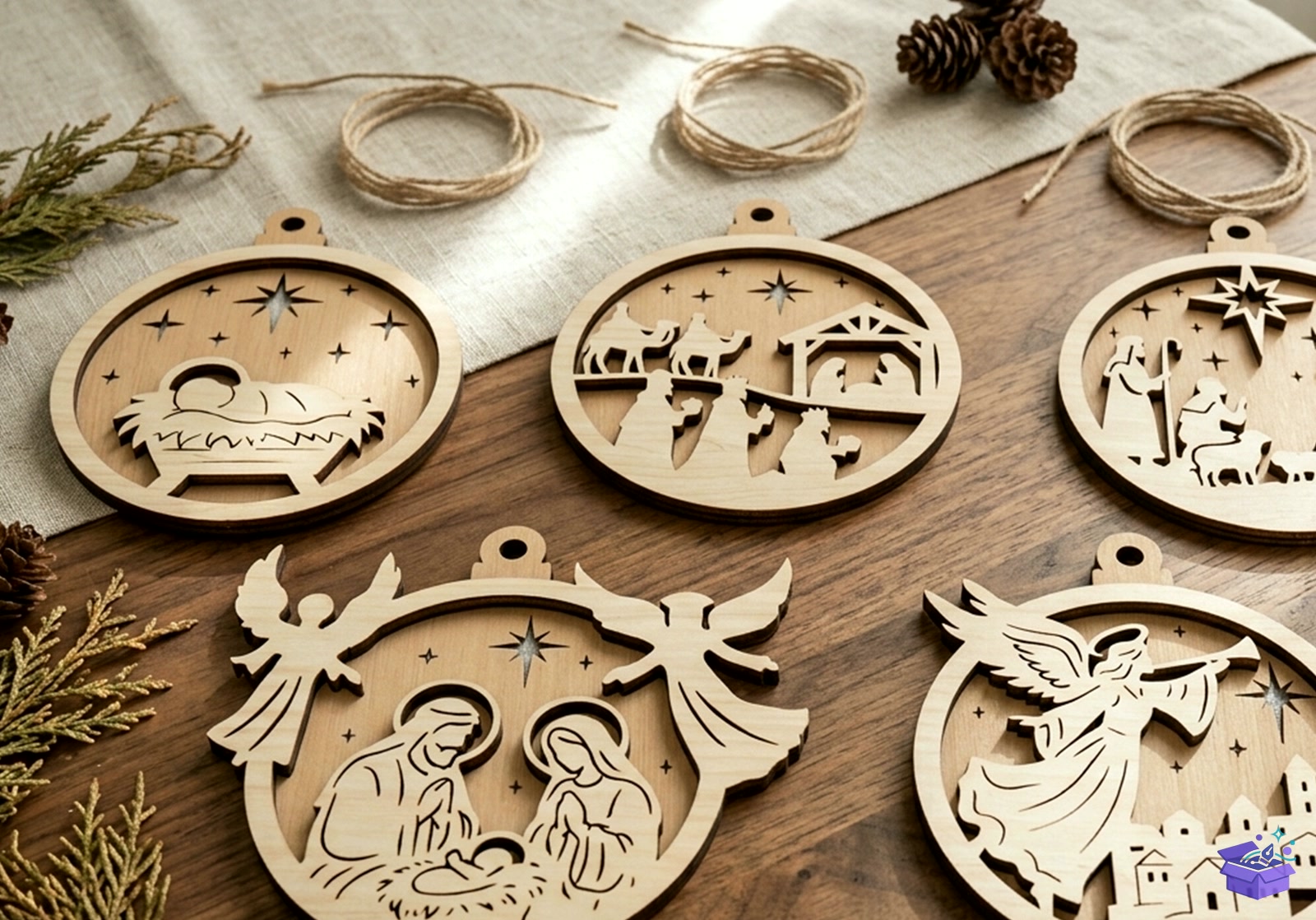 Nativity Süs SVG - Tasarım Çizim Dosyası (SVG, DXF, EPS, PNG) - Lazer Kesim Dosyaları İndir (STL, 3MF, DXF)