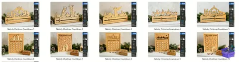 Nativity Yılbaşı Countdown Laser - Tasarım Çizim Dosyası (SVG, DXF, EPS, PNG) - Lazer Kesim Dosyaları İndir (STL, 3MF, DXF)