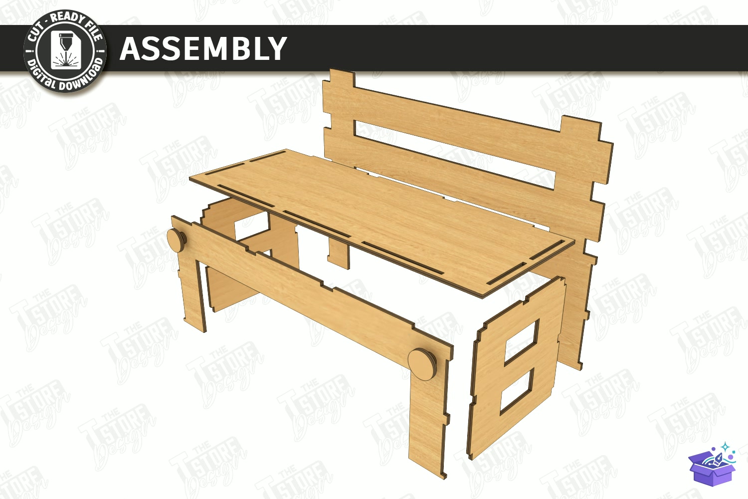 Cadılar Bayramı Tiered Tray Bench Decor Laser - Tasarım Çizim Dosyası (SVG, DXF, EPS, PNG) - Lazer Kesim Dosyaları İndir (STL, 3MF, DXF)