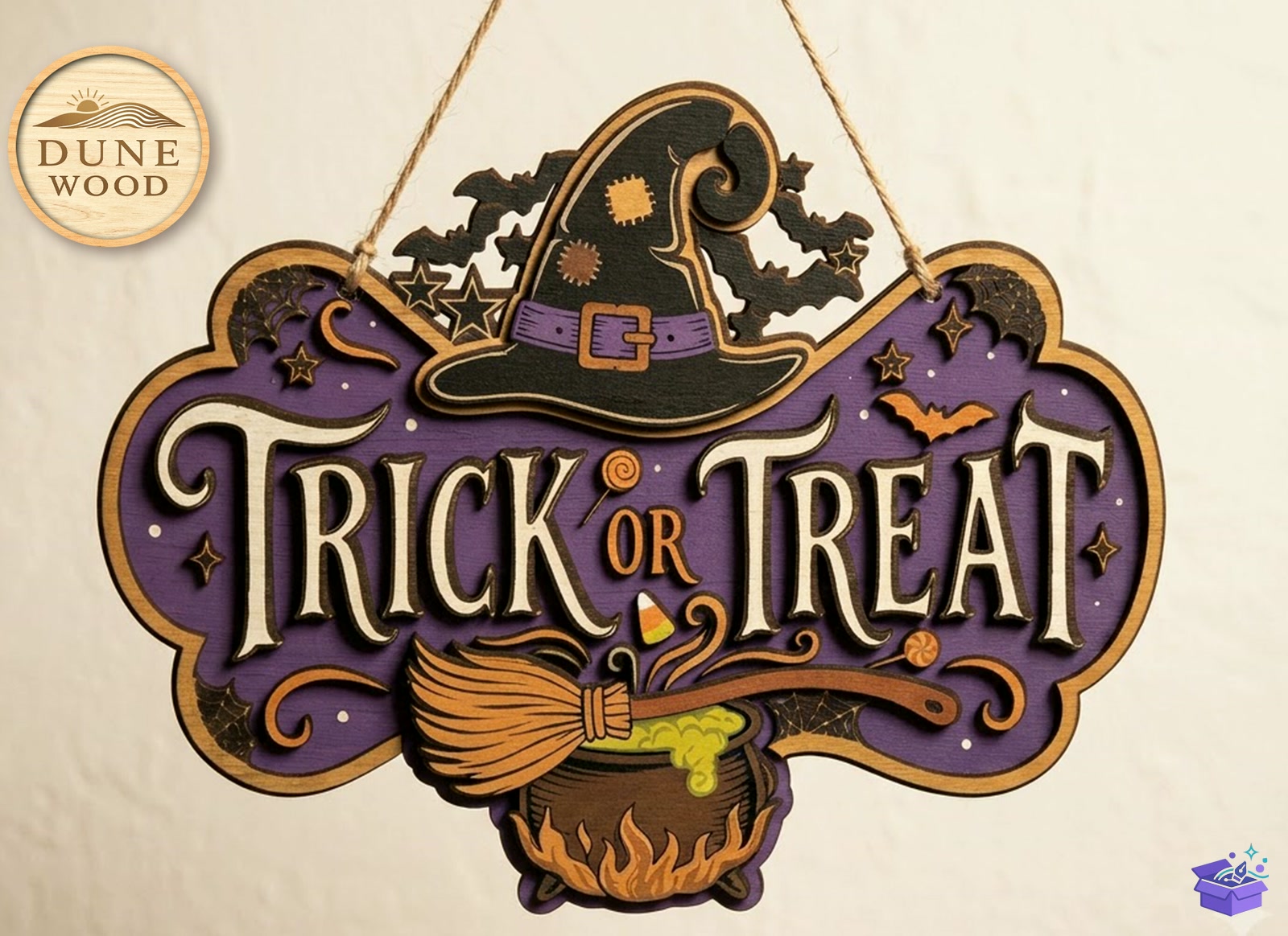 🎃 Spooky Trick Or Treat Tabela Levha - Tasarım Çizim Dosyası (SVG, DXF, EPS, PNG) - Lazer Kesim Dosyaları İndir (DXF, SVG, EPS)