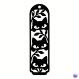 Kedili Kitap Ayracı (15 Tasarım) - Lazer Kesim ve Çizim Dosyası (SVG, DXF, EPS, PNG) - detaylı önizleme 2