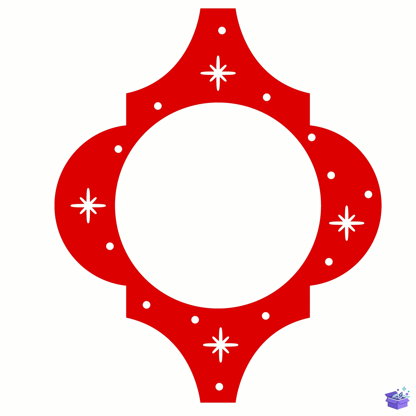 Huge Yılbaşı Lazer Kesim - Tasarım Çizim Dosyası (SVG, DXF, EPS, PNG) önizleme 3