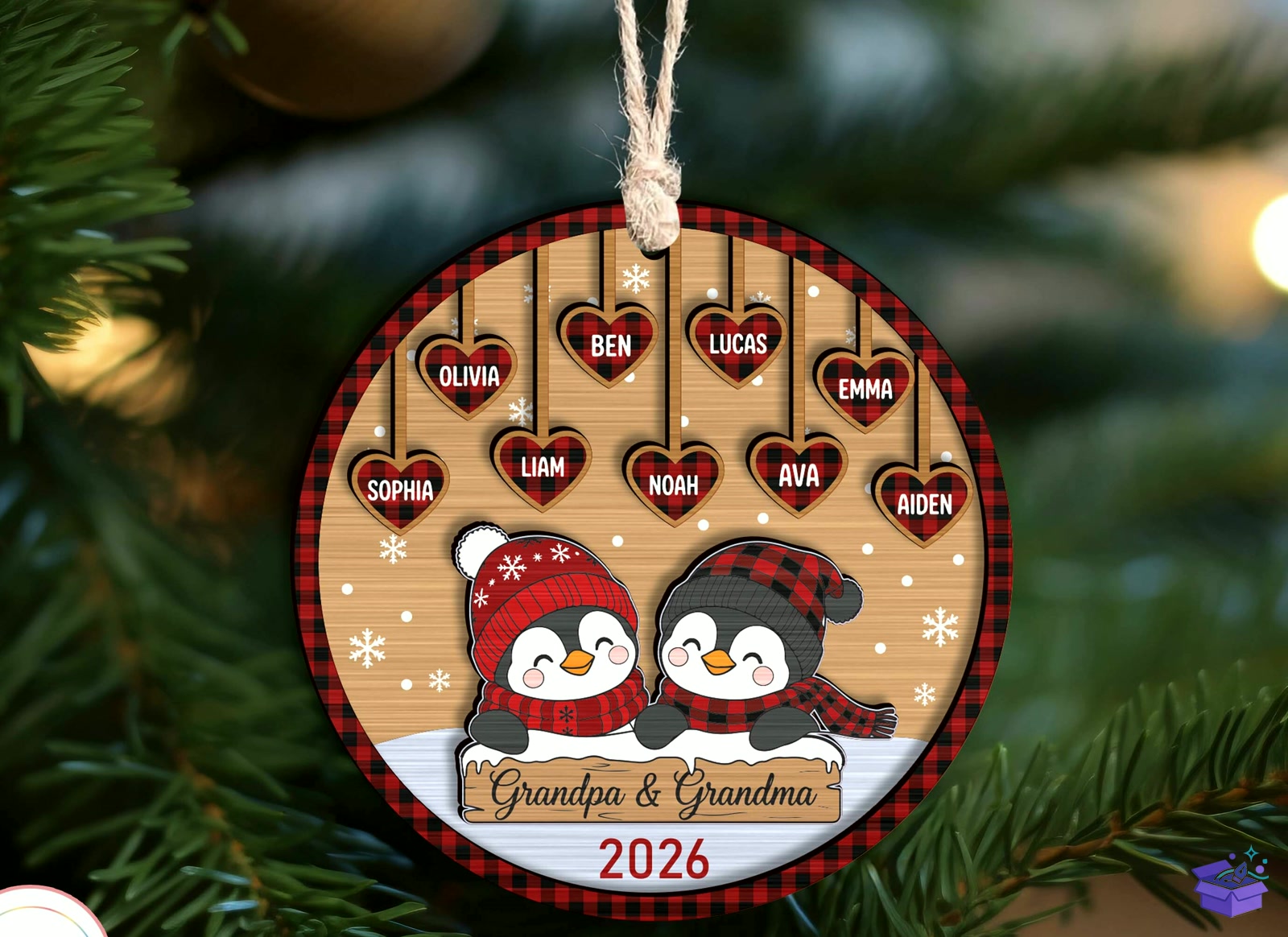 Personalized Family Süs Lazer Kesim - Tasarım Çizim Dosyası (SVG, DXF, EPS, PNG) önizleme 2