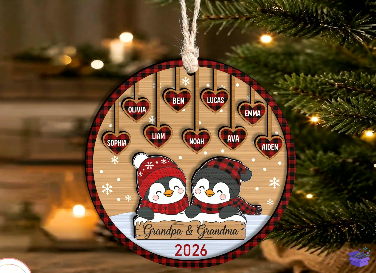 Personalized Family Süs Lazer Kesim - Tasarım Çizim Dosyası (SVG, DXF, EPS, PNG) önizleme 3
