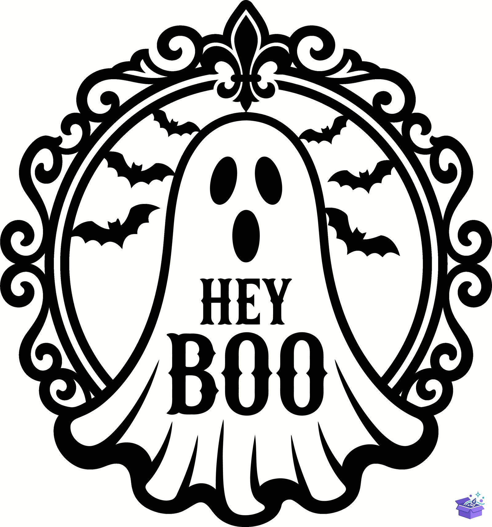 Cadılar Bayramı Ghost Boo Bat Kapı Süsü SVG - Tasarım Çizim Dosyası (SVG, DXF, EPS, PNG) - Lazer Kesim Dosyaları İndir (DXF, SVG, EPS)
