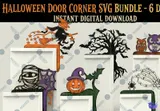Cadılar Bayramı "Boo" Hayalet ve Yarasalı Kapı Süsü - Lazer Kesim ve Çizim Dosyası (SVG, DXF, EPS, PNG) - detaylı önizleme 3
