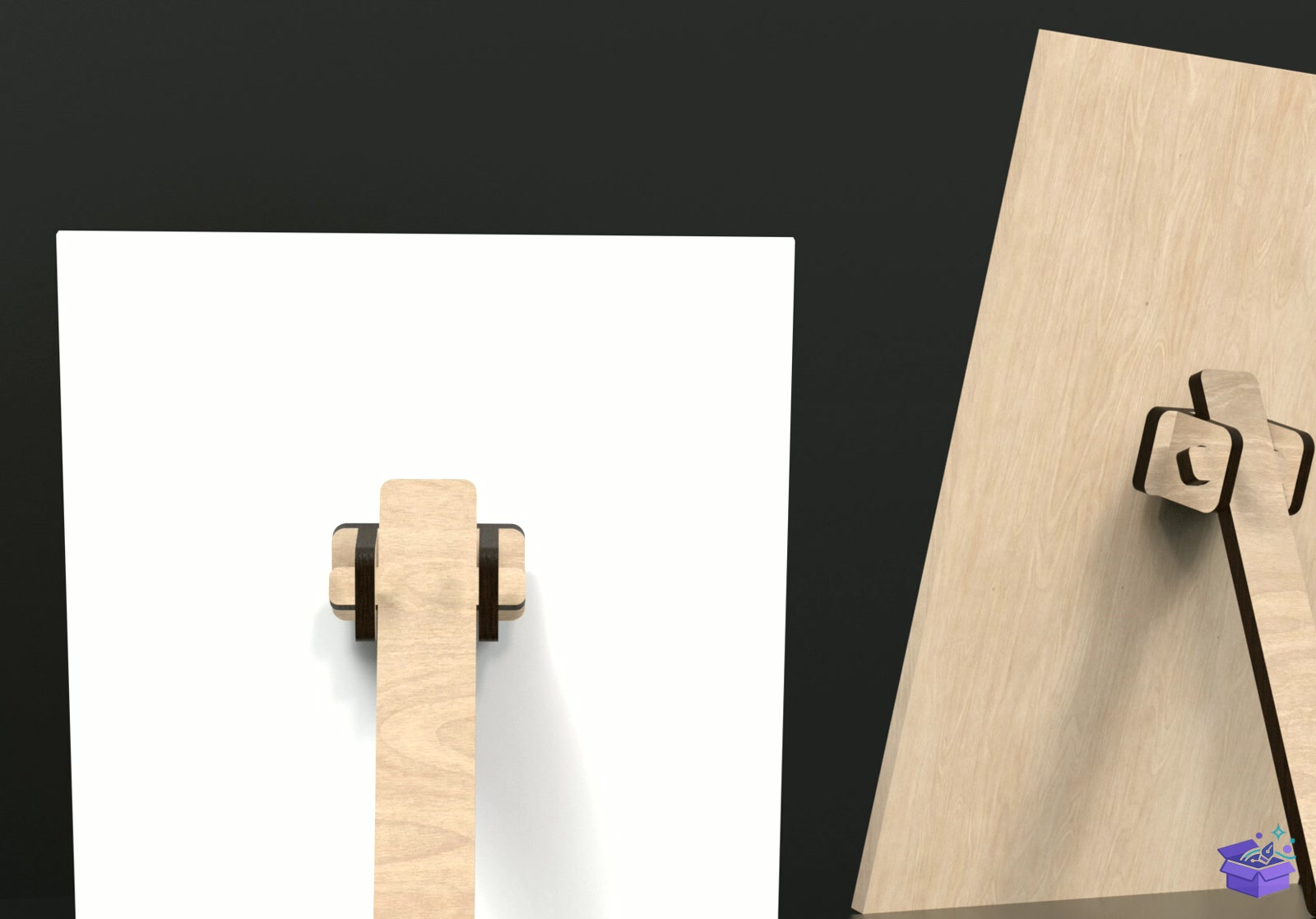 Display Stand / Easel Picture Çerçeve Plan - Tasarım Çizim Dosyası (SVG, DXF, EPS, PNG) önizleme 4