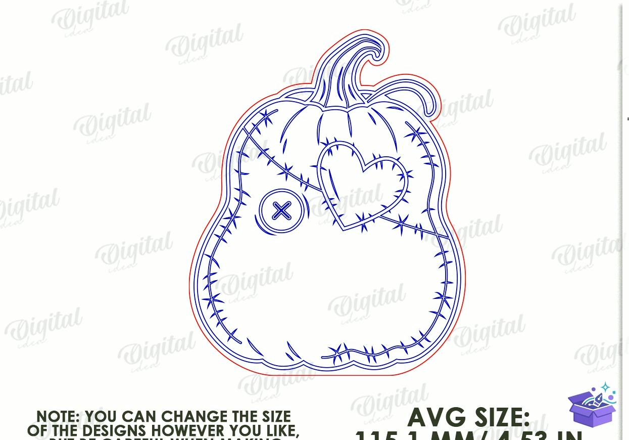 Personalized Cadılar Bayramı Pumpkins - Tasarım Çizim Dosyası (SVG, DXF, EPS, PNG) önizleme 6