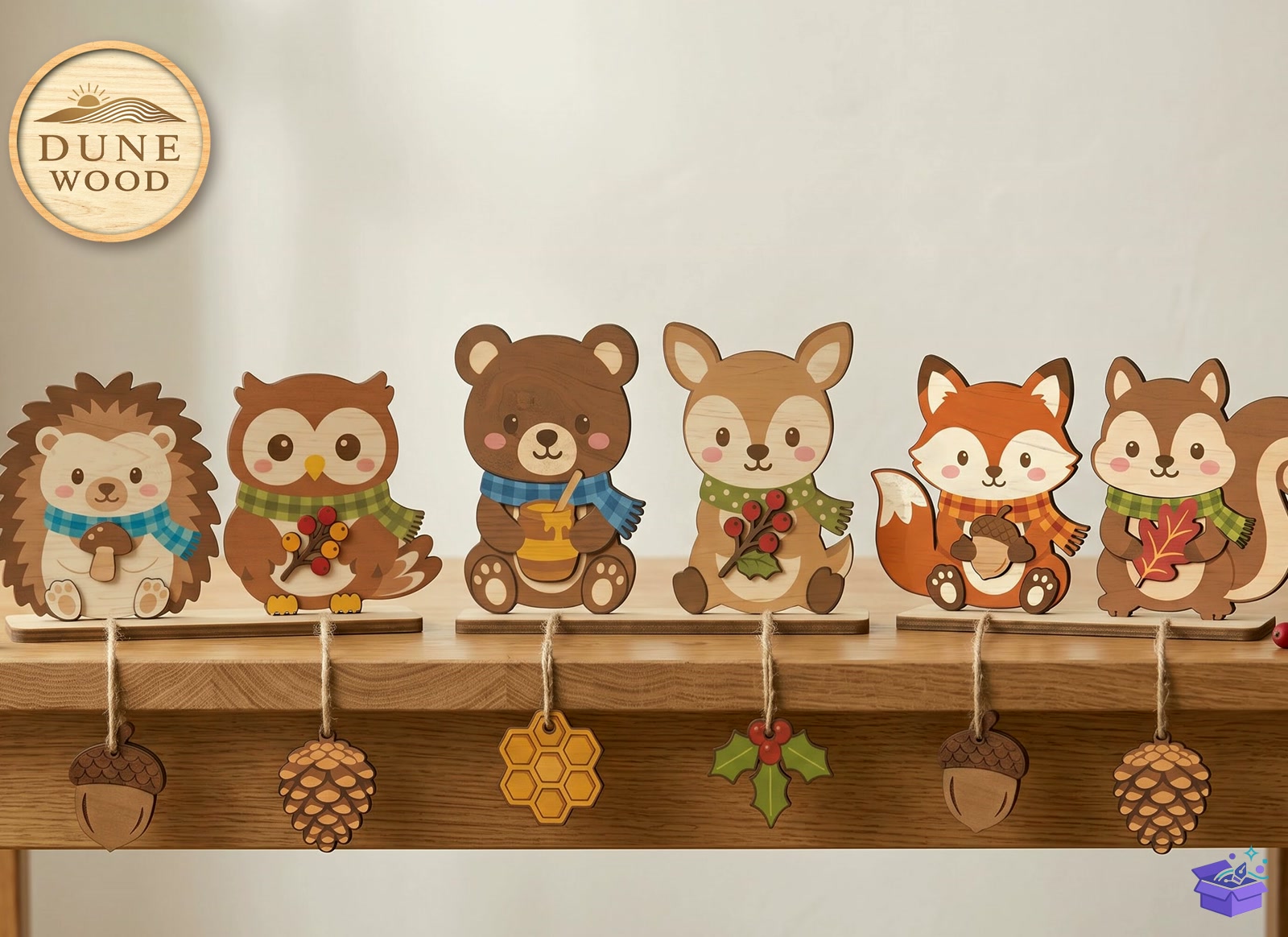 Cozy Woodland Friends SVG - Tasarım Çizim Dosyası (SVG, DXF, EPS, PNG) - Lazer Kesim Dosyaları İndir (DXF, SVG, EPS)