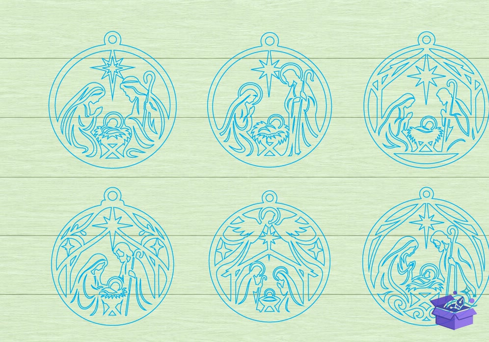Nativity Süs Lazer Kesim - Tasarım Çizim Dosyası (SVG, DXF, EPS, PNG) önizleme 5