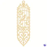 Süslü Yaprak Kitap Ayracı - Lazer Kesim ve Çizim Dosyası (SVG, DXF, EPS, PDF, PNG) - detaylı önizleme 2