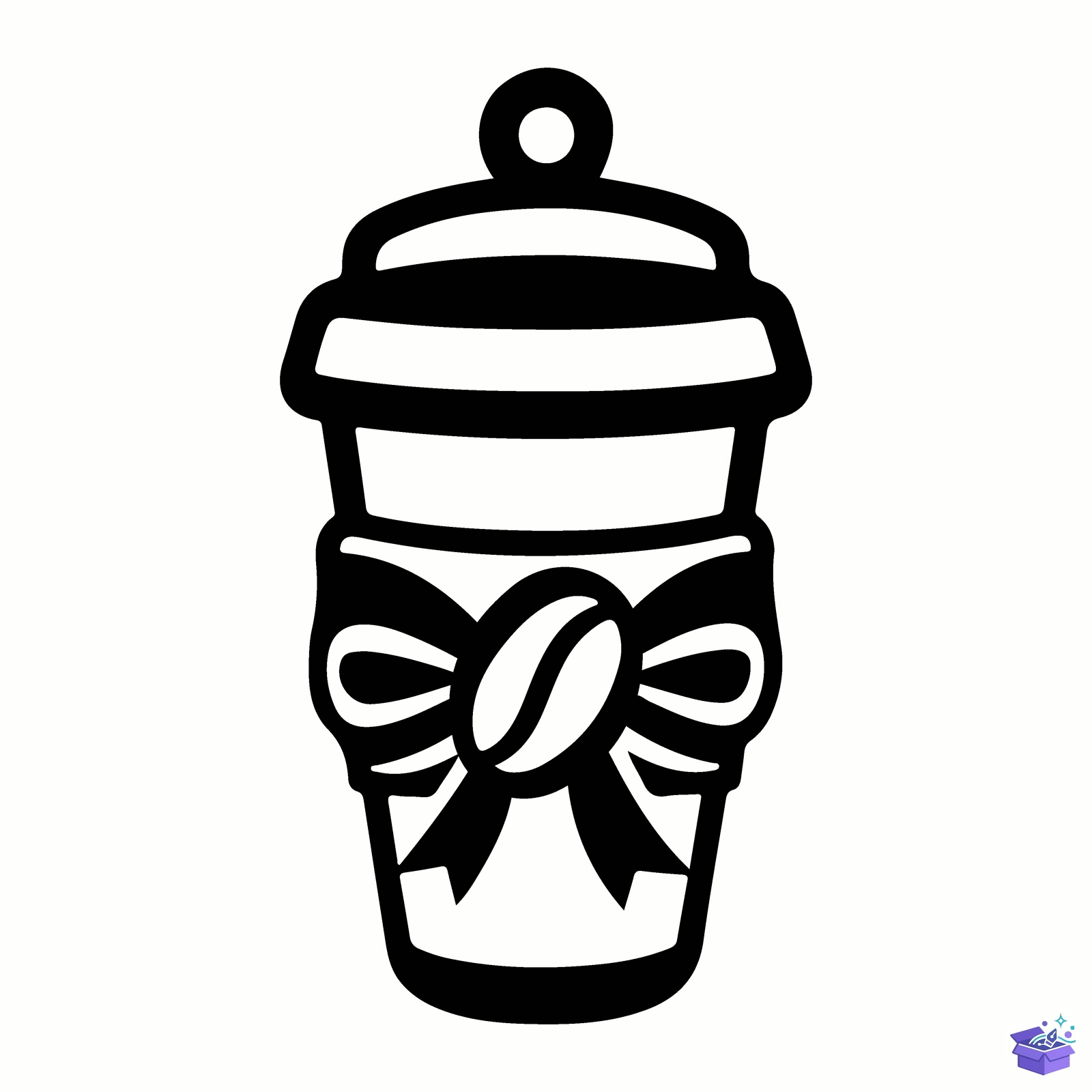 8 Coffee Lover Küpe Lazer Kesim SVG - Tasarım Çizim Dosyası (SVG, DXF, EPS, PNG) önizleme 3