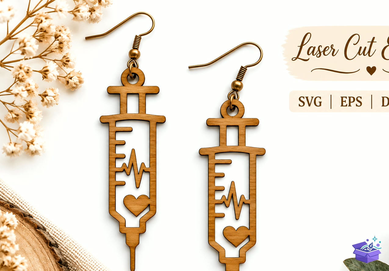 Dragonfly Küpe Lazer Kesim SVG File - Tasarım Çizim Dosyası (SVG, DXF, EPS, PNG) önizleme 3