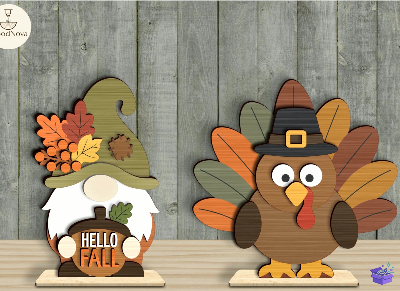 Fall Duvar Rafı Sitter Lazer Kesim SVG - Tasarım Çizim Dosyası (SVG, DXF, EPS, PNG) önizleme 3