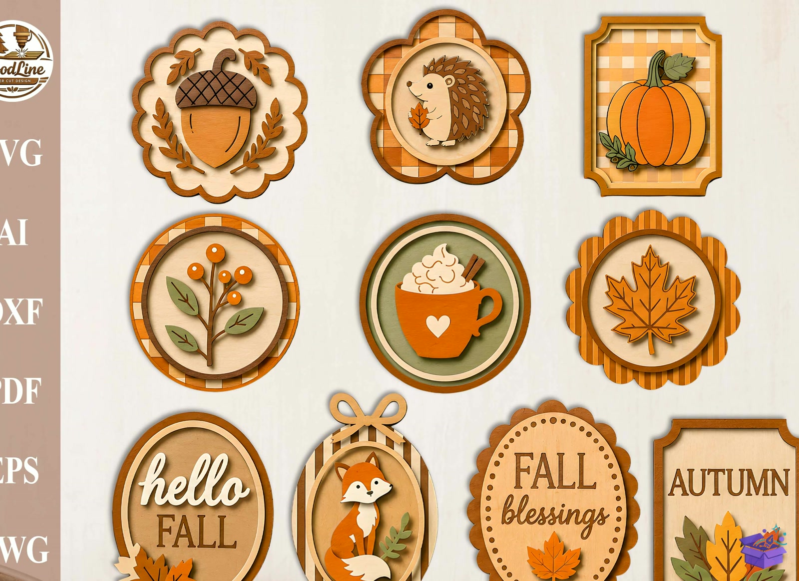 Fall Tabela Levha Laser SVG - Tasarım Çizim Dosyası (SVG, DXF, EPS, PNG) - Lazer Kesim Dosyaları İndir (DXF, SVG, EPS)
