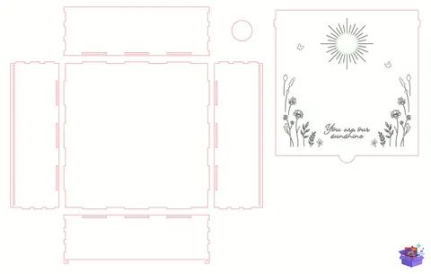 Baby Keepsake Memory Kutu Lazer Kesim CNC - Tasarım Çizim Dosyası (SVG, DXF, EPS, PNG) - Lazer Kesim Dosyaları İndir (STL, 3MF, DXF)