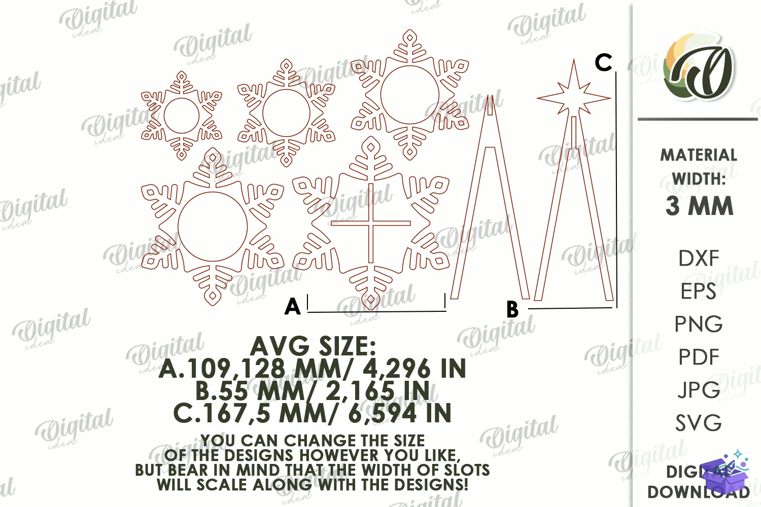 Yılbaşı Trees Candle Tutucu Lazer Kesim - Tasarım Çizim Dosyası (SVG, DXF, EPS, PNG) - Lazer Kesim Dosyaları İndir (STL, 3MF, DXF)