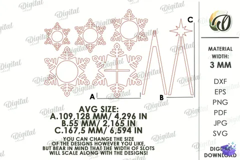 Yılbaşı Trees Candle Tutucu Lazer Kesim - Tasarım Çizim Dosyası (SVG, DXF, EPS, PNG) - Lazer Kesim Dosyaları İndir (STL, 3MF, DXF)