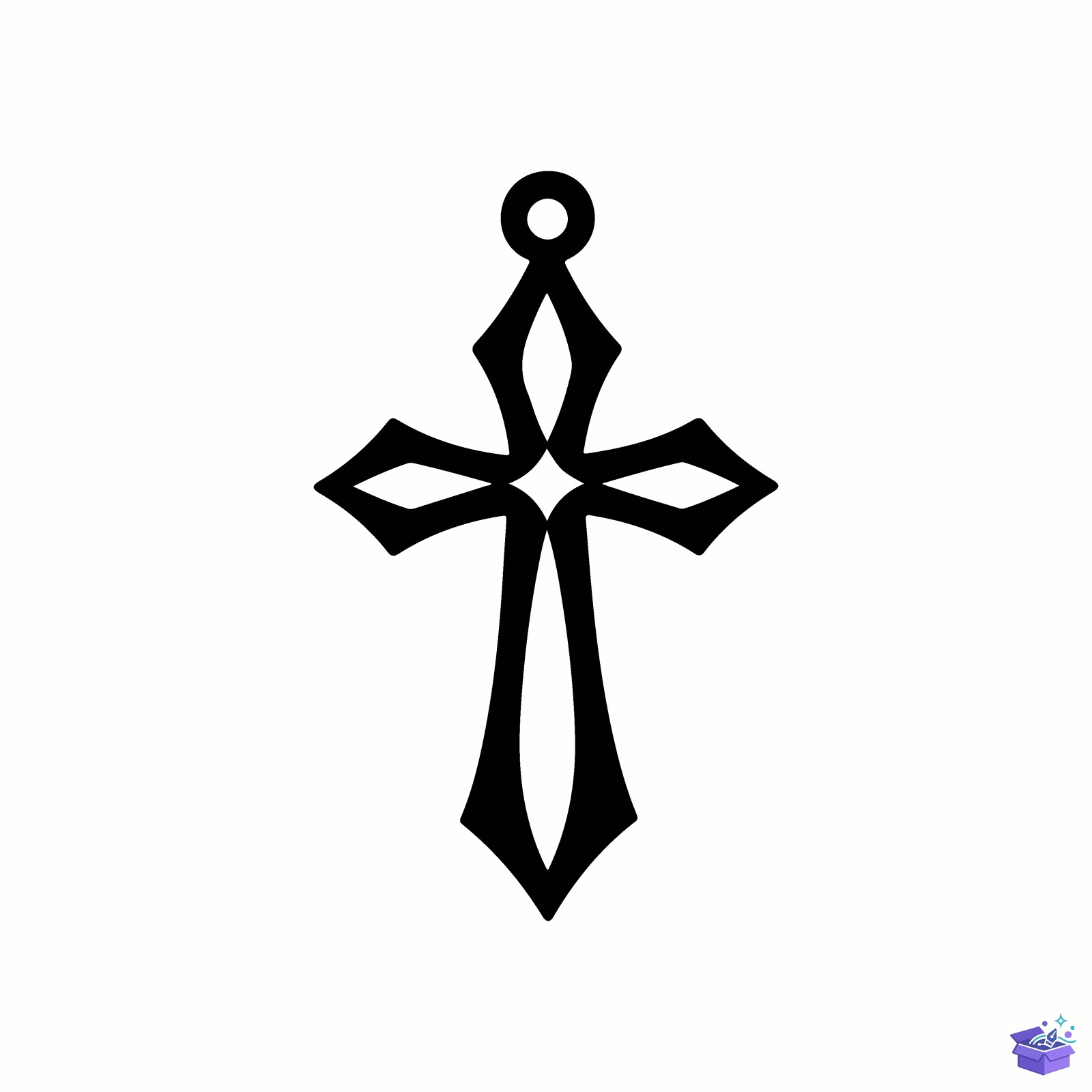 Christian Cross Küpe Laser - Tasarım Çizim Dosyası (SVG, DXF, EPS, PNG) - Lazer Kesim Dosyaları İndir (DXF, SVG, EPS)