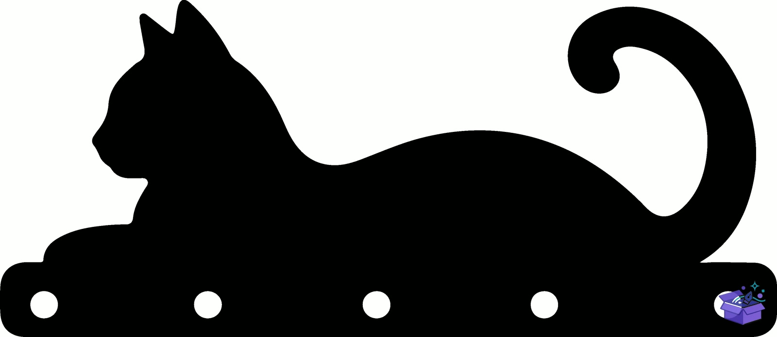 Ahşap Kedi Key Tutucu Lazer Kesim SVG - Tasarım Çizim Dosyası (SVG, DXF, EPS, PNG) - Lazer Kesim Dosyaları İndir (DXF, SVG, EPS)