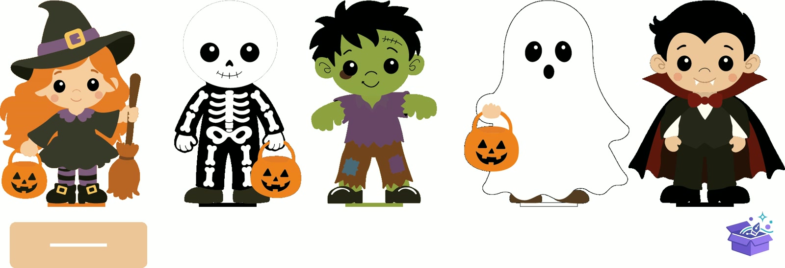 Cadılar Bayramı Duvar Rafı Sitter SVG - Tasarım Çizim Dosyası (SVG, DXF, EPS, PNG) - Lazer Kesim Dosyaları İndir (DXF, SVG, EPS)