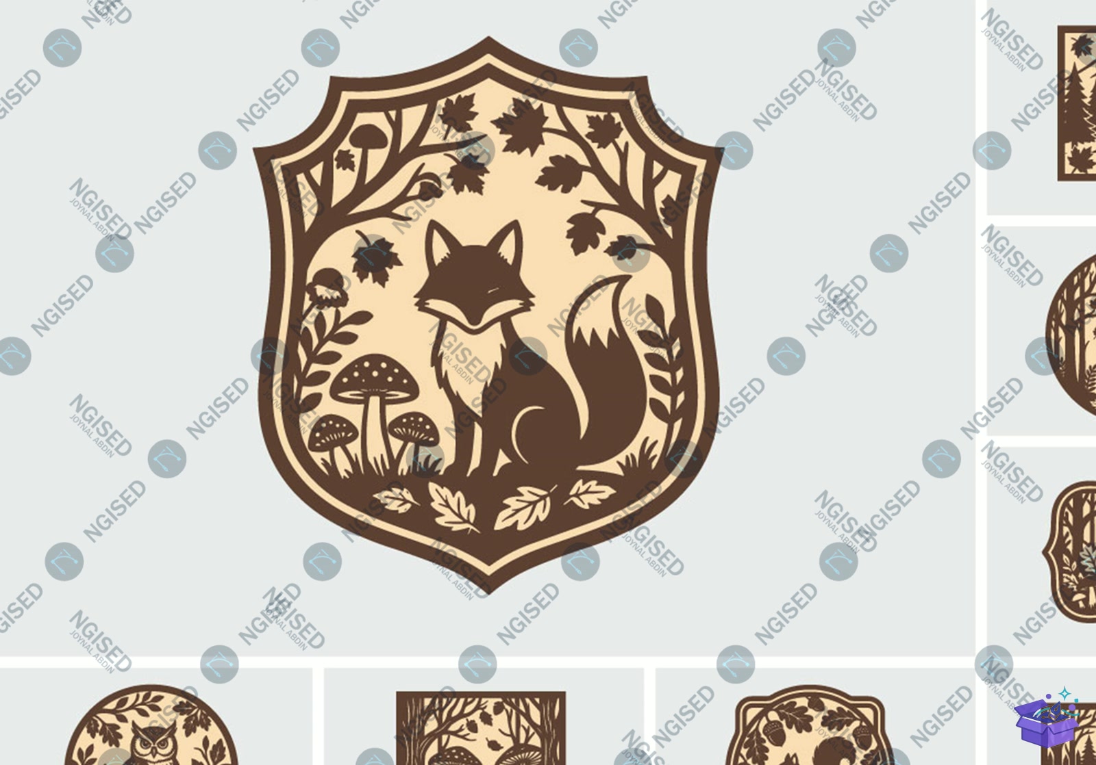 Autumn Woodland Collection SVG - Tasarım Çizim Dosyası (SVG, DXF, EPS, PNG) önizleme 3