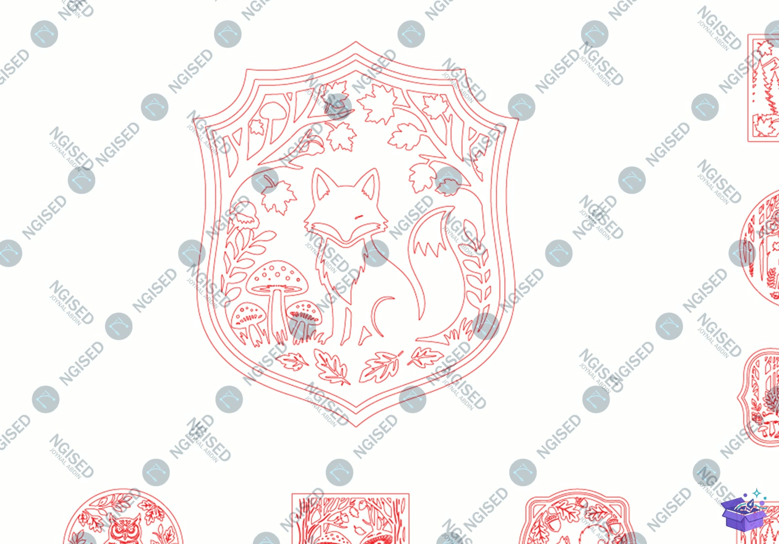 Autumn Woodland Collection SVG - Tasarım Çizim Dosyası (SVG, DXF, EPS, PNG) önizleme 4