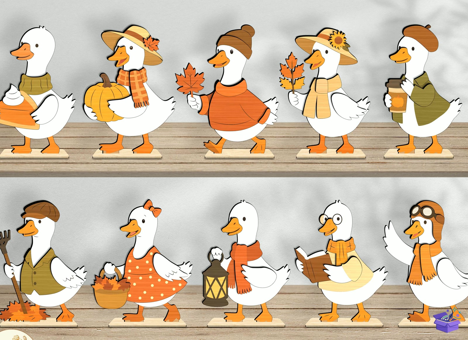 Autumn Woodland Collection SVG - Tasarım Çizim Dosyası (SVG, DXF, EPS, PNG) önizleme 5