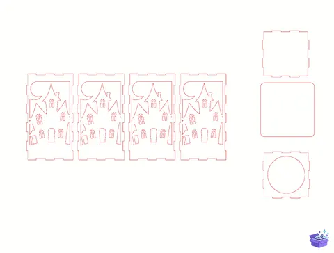Cadılar Bayramı Feneri - Lazer Kesim ve Çizim Dosyası (SVG, DXF, EPS, AI, PDF, PNG) - Lazer Kesim Dosyaları İndir (DXF, SVG, AI)
