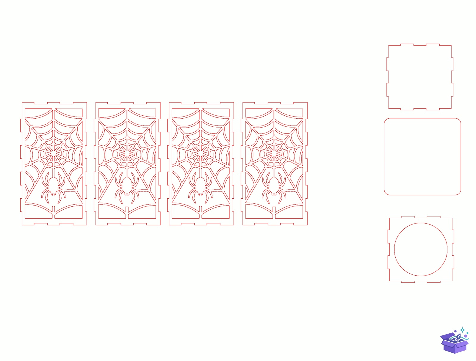 Lazer Kesim Cadılar Bayramı Fener SVG - Tasarım Çizim Dosyası (SVG, DXF, EPS, PNG) önizleme 2