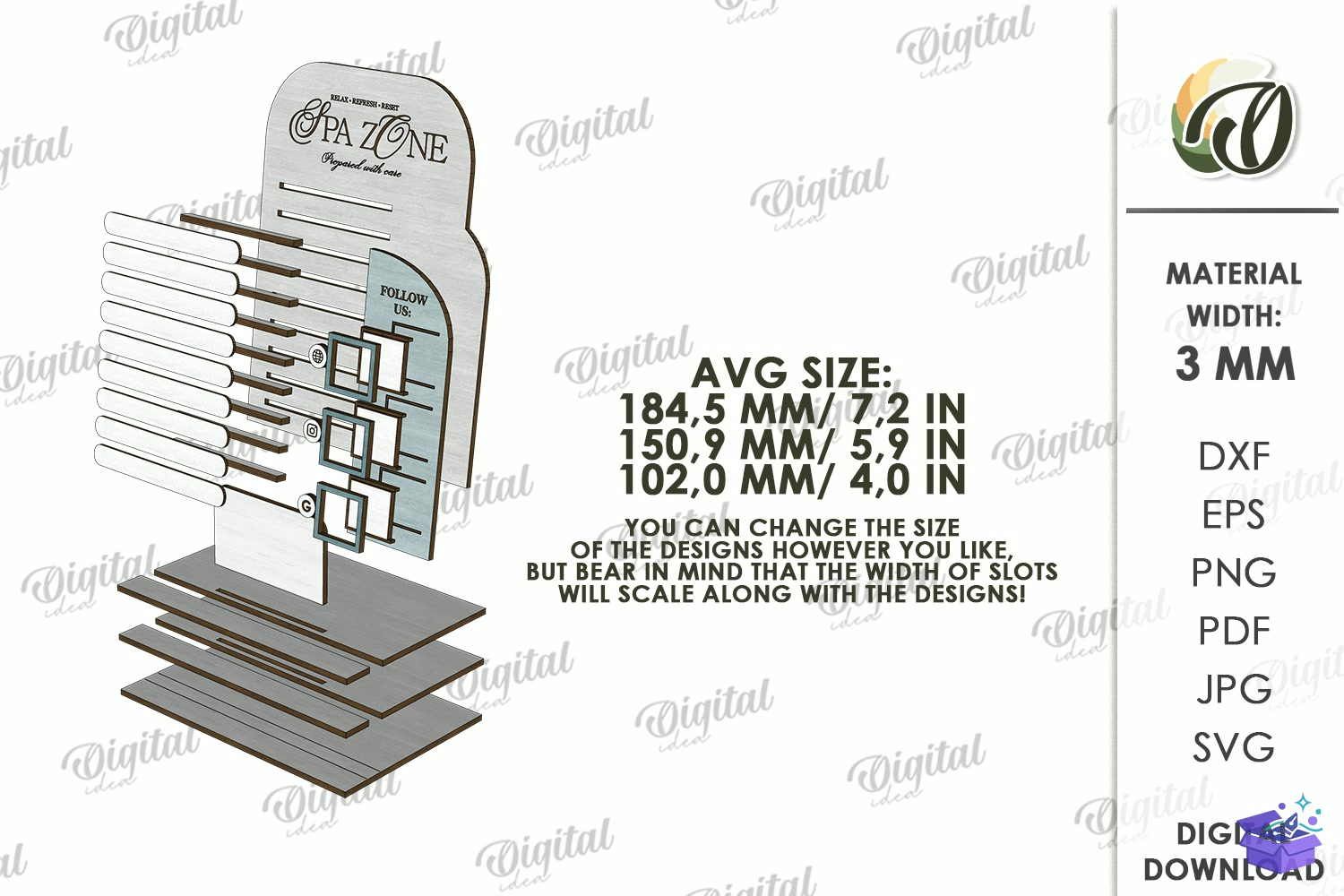 Business Tabela Levha Lazer Kesim - Tasarım Çizim Dosyası (SVG, DXF, EPS, PNG) önizleme 3