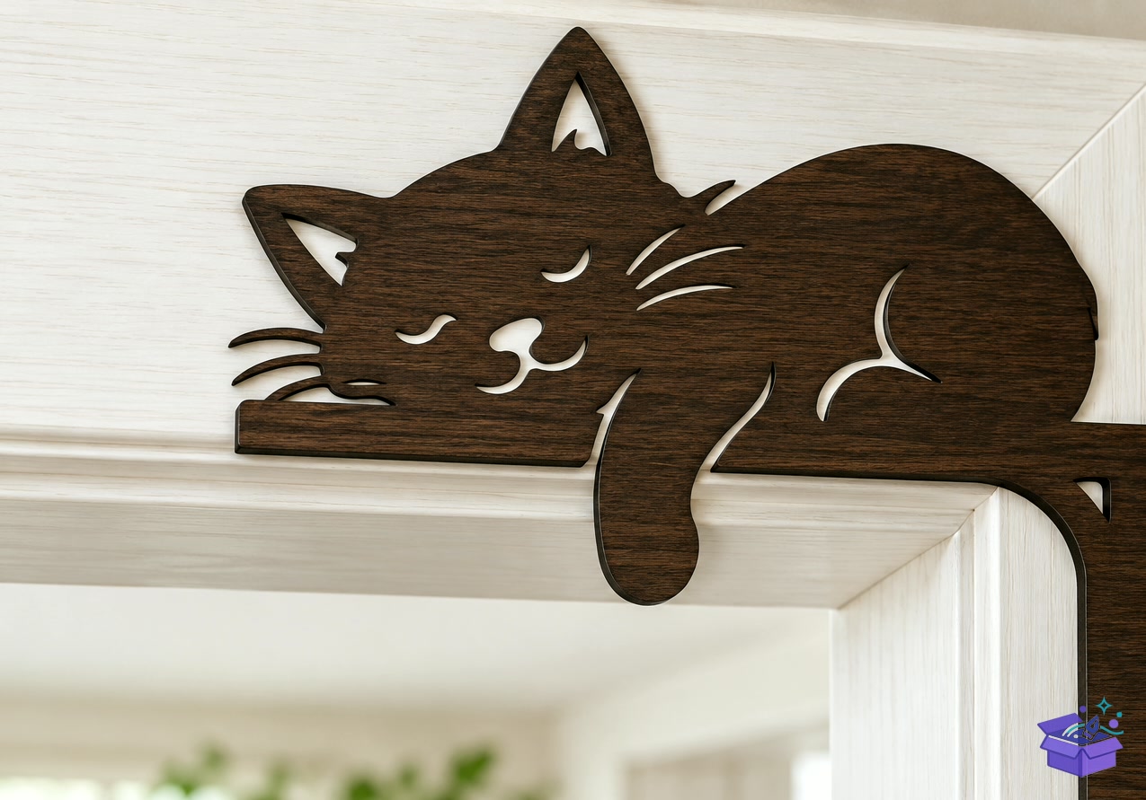 Funny Door Corner SVG Laser - Tasarım Çizim Dosyası (SVG, DXF, EPS, PNG) - Lazer Kesim Dosyaları İndir (DXF, SVG, EPS)