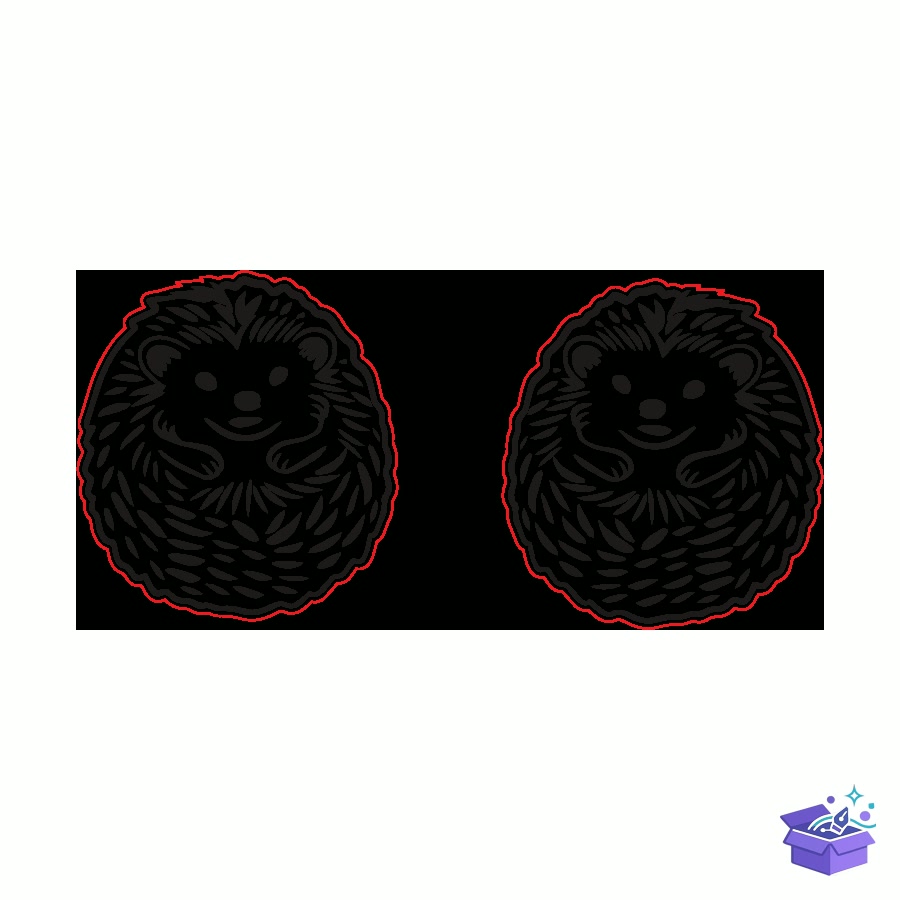 Hedgehog Stud Küpe Fall Lazer Kesim - Tasarım Çizim Dosyası (SVG, DXF, EPS, PNG) - Lazer Kesim Dosyaları İndir (DXF, SVG, EPS)