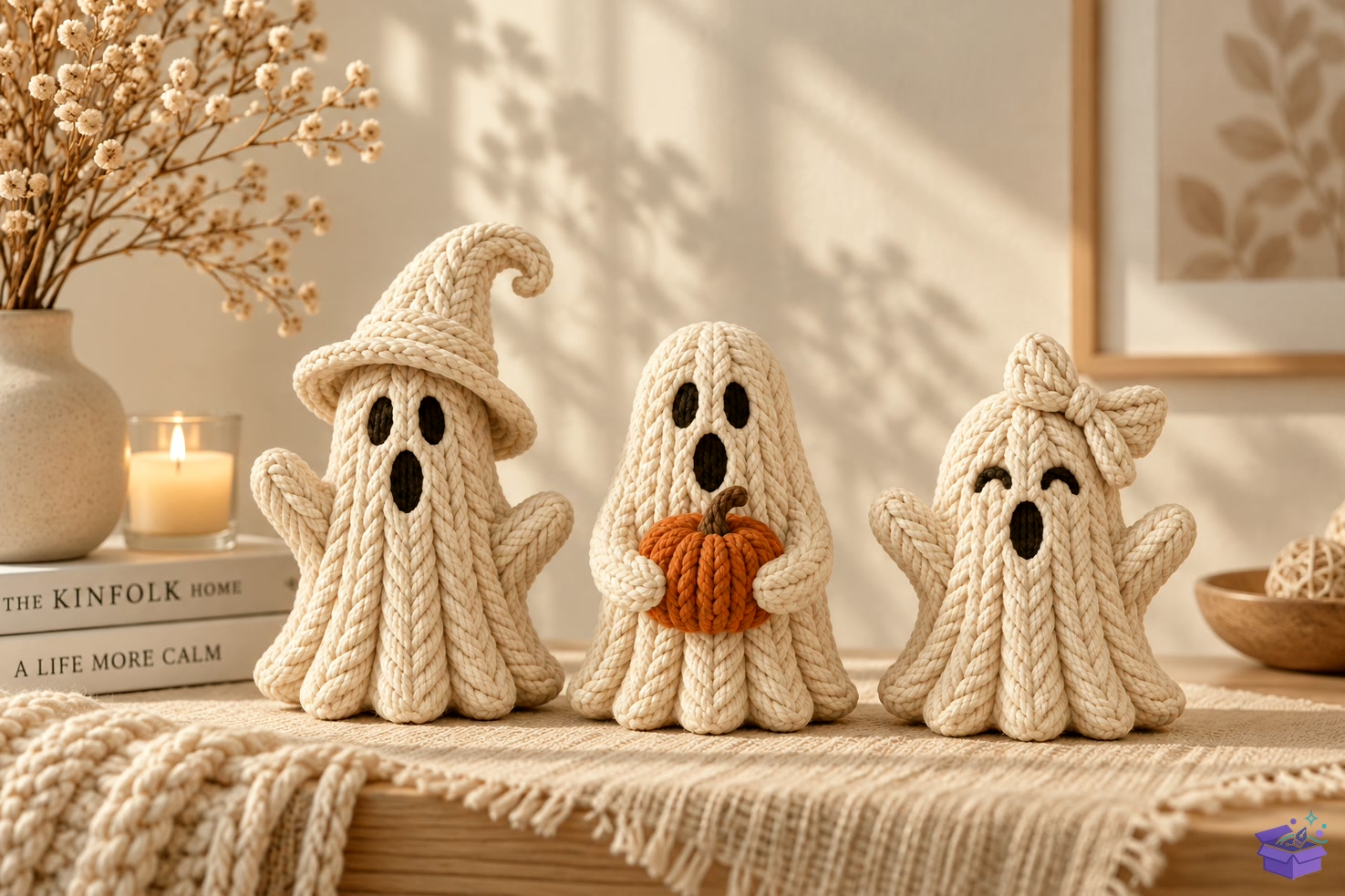 Knitted Ghost Cadılar Bayramı 3D Printed - 3D Baskı ve Model Dosyası (STL, OBJ, 3MF) önizleme 2
