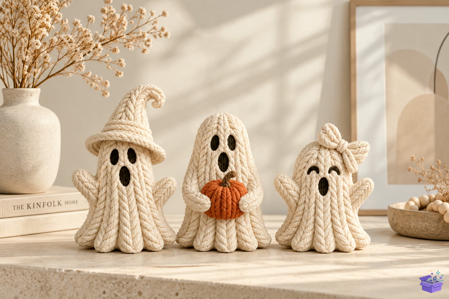 Knitted Ghost Cadılar Bayramı 3D Printed - 3D Baskı ve Model Dosyası (STL, OBJ, 3MF) önizleme 4