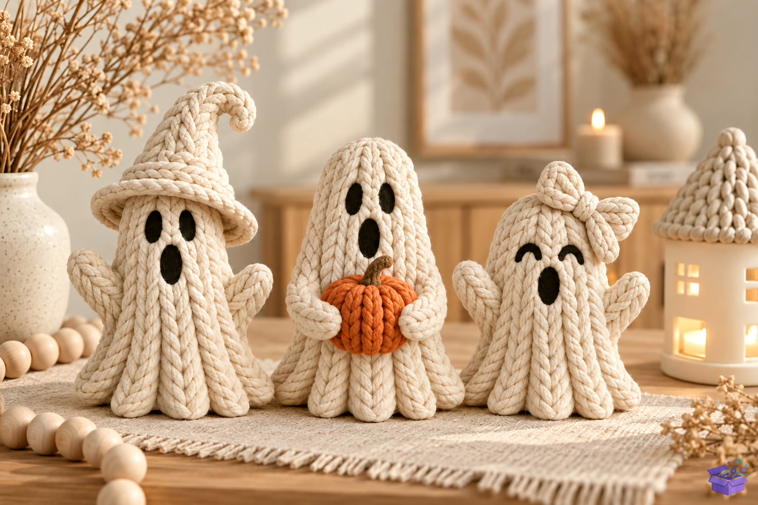 Knitted Ghost Cadılar Bayramı 3D Printed - 3D Baskı ve Model Dosyası (STL, OBJ, 3MF) önizleme 6