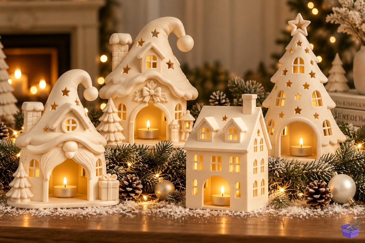 Yılbaşı Village Mumluk STL - 3D Baskı ve Model Dosyası (STL, OBJ, 3MF) önizleme 2